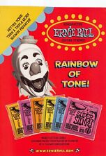 Ernie Ball Strings Print Ad Rainbow Of Better Tone Cotton Candy Colored Packs picture