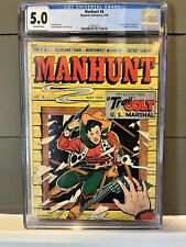 Manhunt #8  First App. Of Trail Colt CGC 5.0- Rare Golden age Book picture