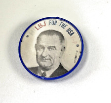 Vintage 1964 Campaign Button Johnson & Humphrey The Pin Changes Pictures 2.5
