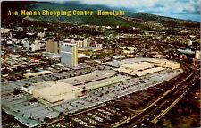 Postcard Honolulu HI Aerial Ala Moana Shopping Center 1960's Cars Roberts Hawaii picture