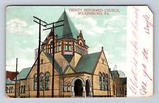 Wilkinsburg PA-Pennsylvania, Trinity Reformed Church, Vintage c1908 Postcard picture