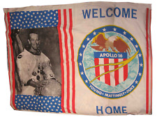Apollo Moon Walk ASTRONAUT CHARLIE DUKE Lancaster HOMECOMING 1972 Parade BANNER picture