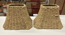 Seagrass Woven Lampshades 2-PACK Rectangular based 11.5