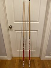 Two Rare Vintage Schlitz Pool Cues (unscrews Into 3 Separate Pieces) picture