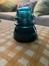 Vintage Hemingray - 42 Clear Aqua Blue Glass Telegraph Insulator U.S.A. - 4.5