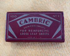Vintage - Box Cambric No 2 Reinforcements for Reinforcing Loose Leaf Sheets 100 picture