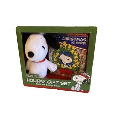New Peanuts Holiday Gift Set Book Snoopy Plush Gift Set picture