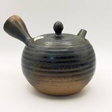 Tokoname ware Kyusu teapot gray blue glaze picture