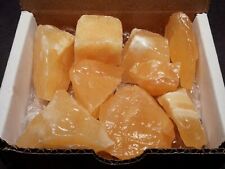 Orange Calcite Box 1/2 Lb Natural Orange Crystal Chunks Raw Mineral Specimens picture