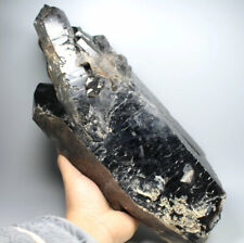 12.24lb Natural Rare Beautiful Black QUARTZ Crystal Cluster Mineral Specimen picture