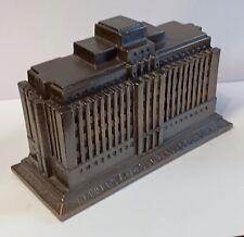 Bankers Life Company Des Moines Paperweight 1939 Bronzed Building Good Condition picture
