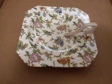 Antique Porcelain Japan Hand Painted Candy/Snack Dish  with  Handle STAMPED picture