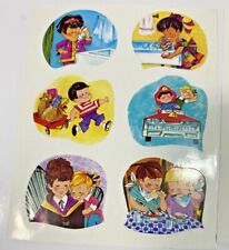 Vintage 1980's Stickers Children Doing Various Activities Lot Of 2 Sheets picture