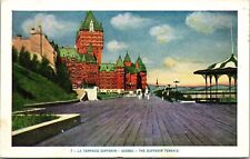 Dufferin Terrace Quebec Canada WB Postcard PM Cancel WOB Note VTG Vintage picture
