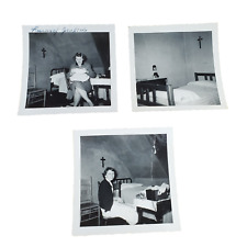 3/Lot VTG 1950s Women Roommates Photos Black/White Smiling Sewing Knitting Attic picture