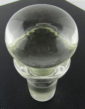 Vintage Large Solid Glass Ball and Rim Decanter Stopper, 1.1 Inch at Bottom picture