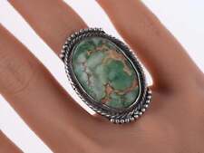 sz7.5 Large c1940's  Navajo Sterling and turquoise ring picture
