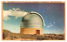 Escondido California Telescope Observatory Palomar Mountain 150 Linen Postcard picture