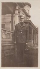 Sepia WWI Veteran Photograph Snapshot Antique estimate Early 1917- 1920's picture