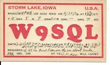 QSL 1934 Storm Lake Iowa   radio card picture