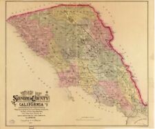1884 Map of Sonoma County, California | Vintage Sonoma Co. California Map | Cali picture