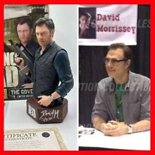 DAVID MORRISSEY SIGNED Walking Dead Governor Gentle Giant Bust LE #414 COA & PIC picture