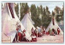 c1910's Sioux Indians At Indian Village Los Angeles California Unposted Postcard picture
