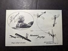 Mint Germany Aviator Postcard Signed Adolphe Pegoud Signature picture