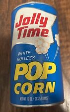 VINTAGE 1980s JOLLY TIME Volumized White Hulless POP CORN, UNOPENED 10 oz Can picture
