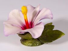 Vintage Porcelain Hibiscus Flower - Lavender Ceramic - Napoleon Made in Italy picture