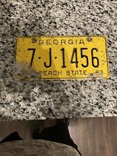 Vintage 1961 Georgia License Plate ~ Floyd County.           7-J-1456 picture