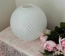 Vintage White Milk Glass Round Globe Hobnail Pattern for GWTW Lamps, 8