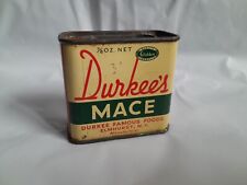 Vintage 1950s Durkee's Mace Spice Advertising Tin Fantastic Colors  picture