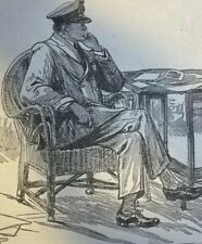 1918 Vintage Magazine Illustration British Admiral Sir David Beatty picture