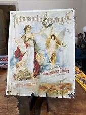 INDIANAPOLIS BREWING CO. EMBOSSED TIN SIGN  11