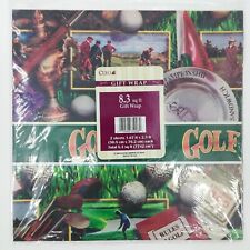 Vintage Cleo Gift Wrap Wrapping Paper Golf PGA 90s Y2K Green Clubs Dad Grandpa picture