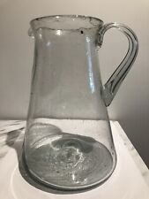 Primitive Hand Blown Glass Vase Pitcher Decanter picture