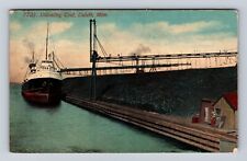 Duluth MN-Minnesota, Unloading Coal, Antique, Vintage Souvenir Postcard picture