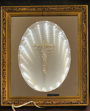 Vintage Jesus Crucifix Infinity Mirror Wall Hanging 12