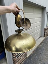 Vtg MCM Atomic Saucer UFO Hanging Lamp Ceiling Light Pull Down Kitchen Parts picture