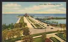 Chicago IL Postcard Adler Planetarium View On Lake Michigan Linen Posted 1952 picture