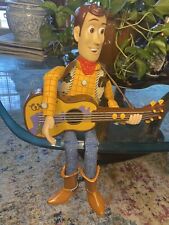Disney Pixar Mattel ‘99 Woody Toy Story 2 Plush Strummin’ Guitar 17” Tall No Hat picture
