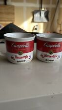 1989 Campbell's Soup Bowl Coffee Mug Cup ~ Homestyle Condensed Westwood SET OF 2 picture