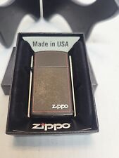 Zippo Lighter C 06 Bradford PA  USA Flip Top Red Line Black Matte Satin picture
