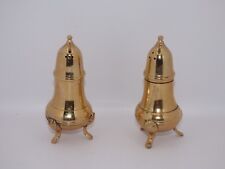Vintage Unique Gold Color Salt And Pepper Shakers 4'' Tall picture