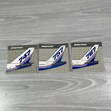 Boeing Aircraft 747 757 767 Sticker Lot of 3 - Decal Tail Section New Unused picture