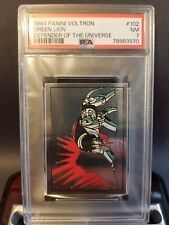 EXTREMELY RARE VOLTRON PSA 7 NONE HIGHER 1984 PANINI # 102 GREEN LION FOIL CARD picture