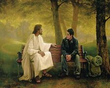 Catholic print picture- CHRIST WITH TEENAGER -   8