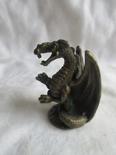 VINTAGE SMALL GALLO PEWTER STANDING DRAGON FIGURINE, BRONZE COLOR FINISH picture