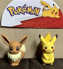 Pokémon Trading Card Game Pikachu and Eevee Eraser Figure Set Lot 2” NEW RARE picture